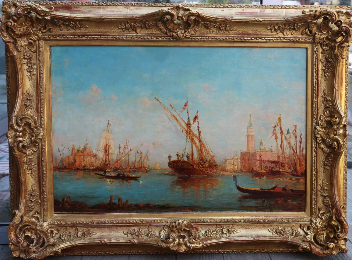 Henri Malfroy 1895-1945, Venise Le Grand Canal, Oil On Canvas Signed .