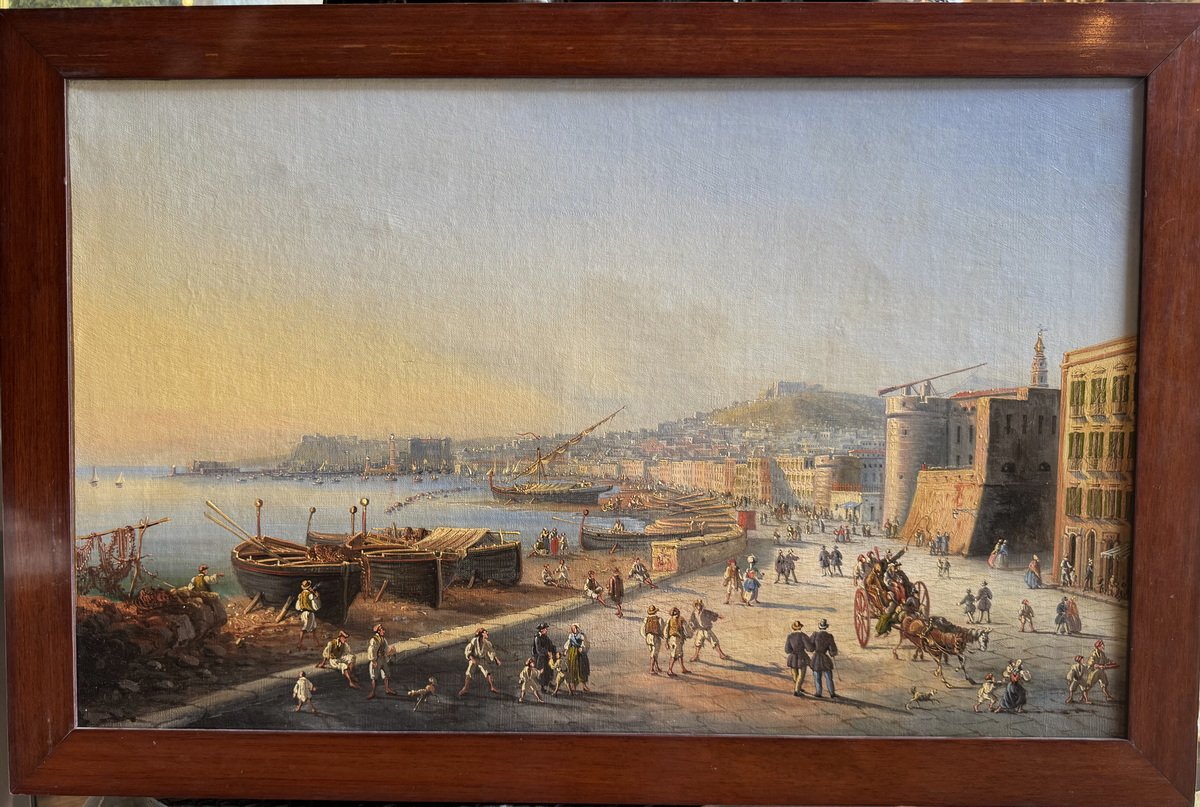Salvatore CANDIDO 1798-1869, paire de Veduta di Napoli.-photo-2