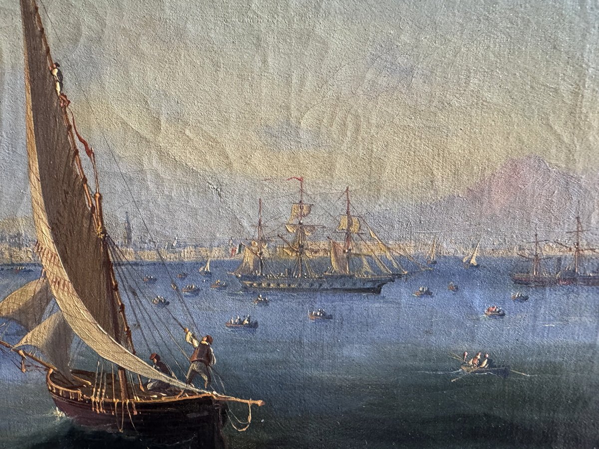 Salvatore CANDIDO 1798-1869, paire de Veduta di Napoli.-photo-2