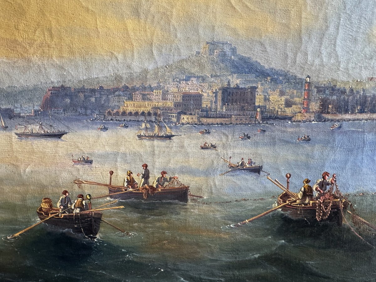 Salvatore CANDIDO 1798-1869, paire de Veduta di Napoli.-photo-3