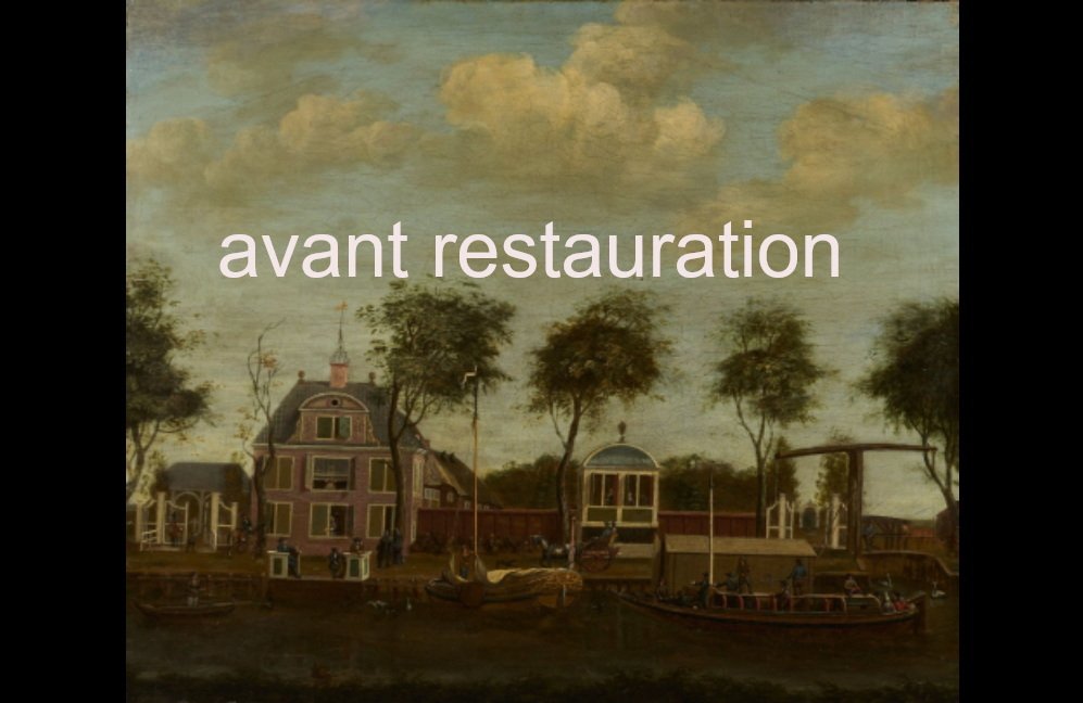 Paulus Constantin LA FARGUE 1729-1782 attribué à, vue des Buitenplaats sur la rivière Vecht.-photo-3