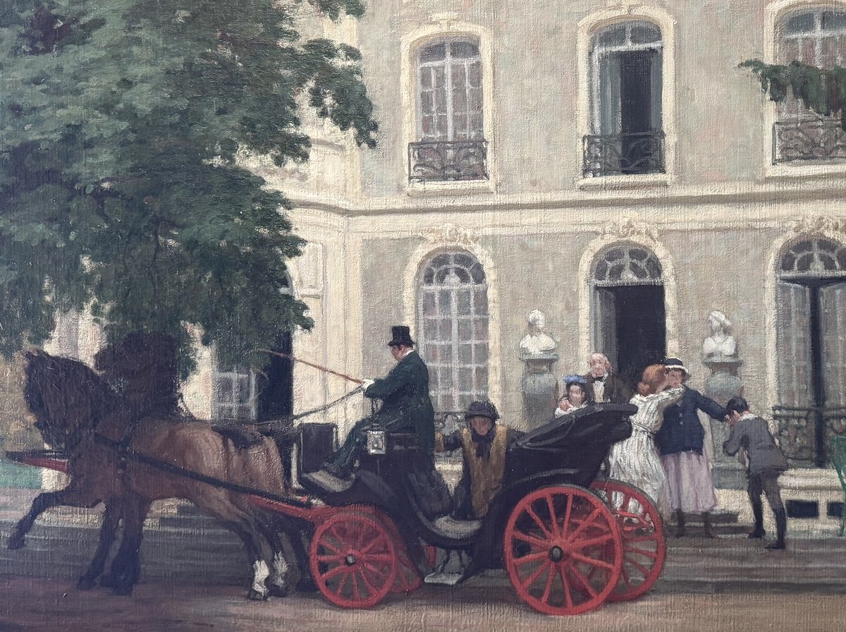 René Xavier PRINET 1861-1946, la calèche un jour de fête.-photo-4