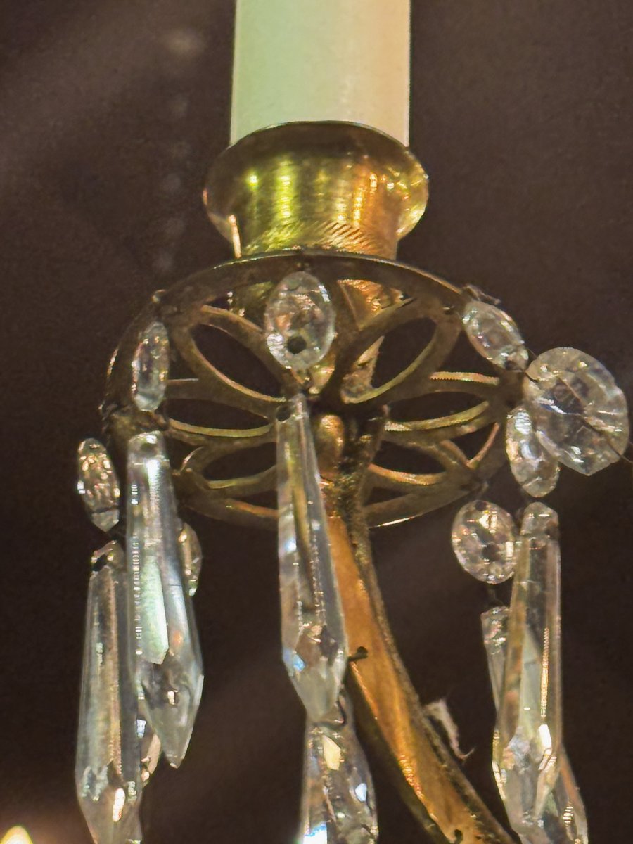 Lustre corbeille Neoclassique Europe du Nord fin XVIIIème -photo-4