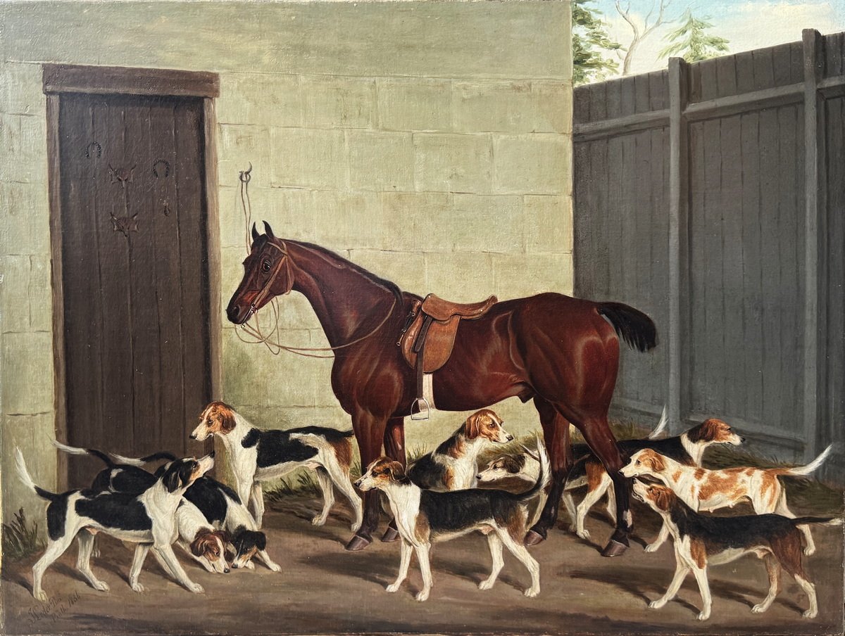 James Loder Of Bath, 1784–1860, Horse And Hounds In The Stable In 1836-photo-2