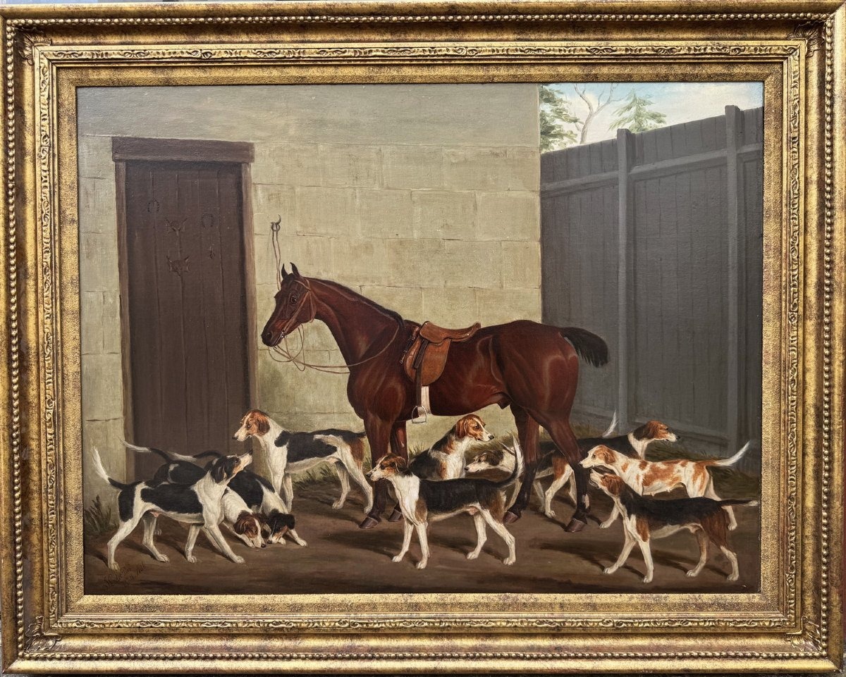James Loder Of Bath, 1784–1860, Horse And Hounds In The Stable In 1836