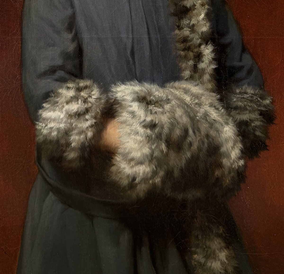 Gaston Casimir SAINT PIERRE1833-1916, portrait de fillette au manchon de fourrure.-photo-4