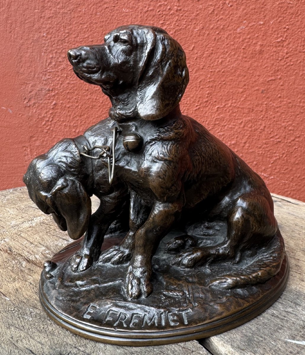 Emmanuel FREMIET 1824-1910 Ravageot et Ravageole, bronze à patine brune, ancienne fonte MORE-photo-2