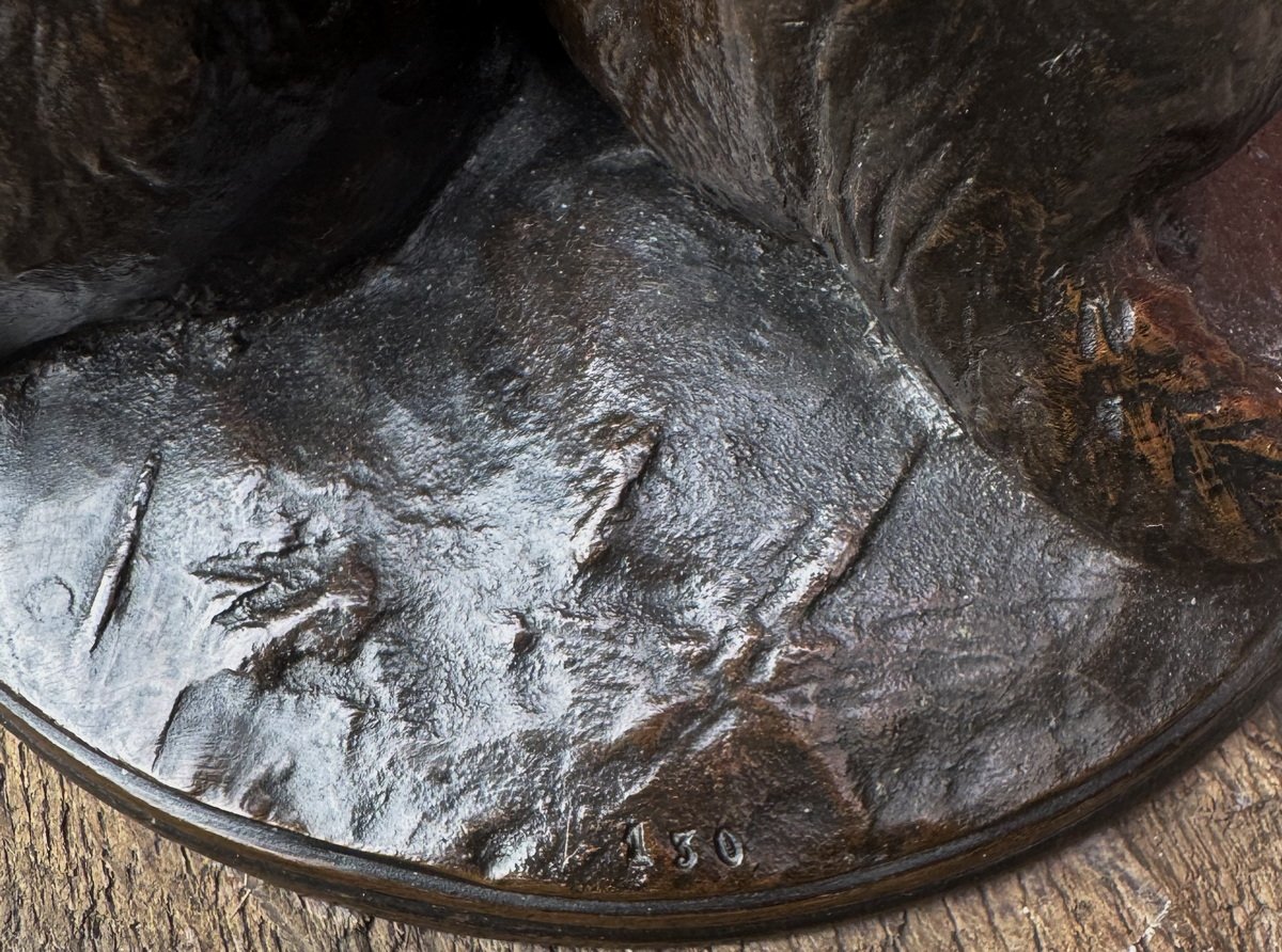 Emmanuel FREMIET 1824-1910 Ravageot et Ravageole, bronze à patine brune, ancienne fonte MORE-photo-3