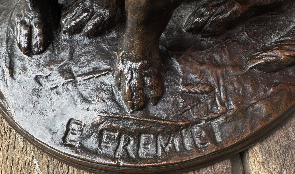 Emmanuel FREMIET 1824-1910 Ravageot et Ravageole, bronze à patine brune, ancienne fonte MORE-photo-4