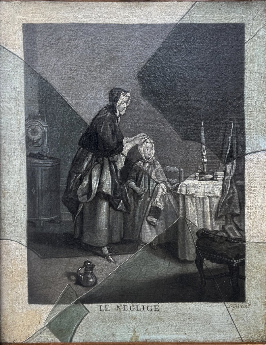 Simon BRELET actif au XVIIIème siècle, d'après une gravure de Nicolas Bernard LEPICIE 1735-1784-photo-2