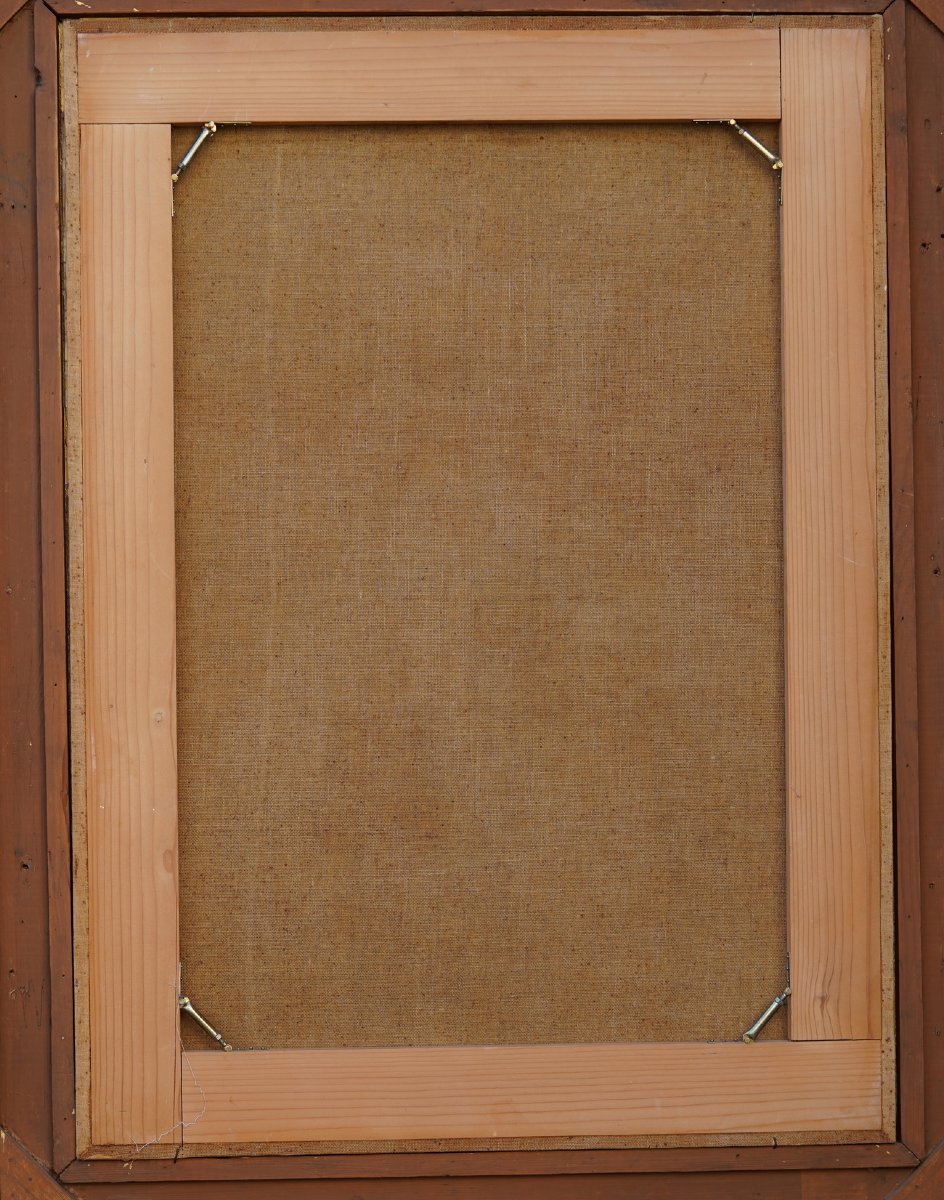 19th-century Italian School, Academic Study Of A Nude Man, Oil On Canvas, Circa 1870-photo-4