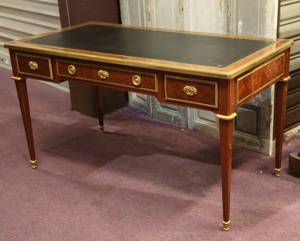 Bureau Plat Style Louis XVI Signé Durand 