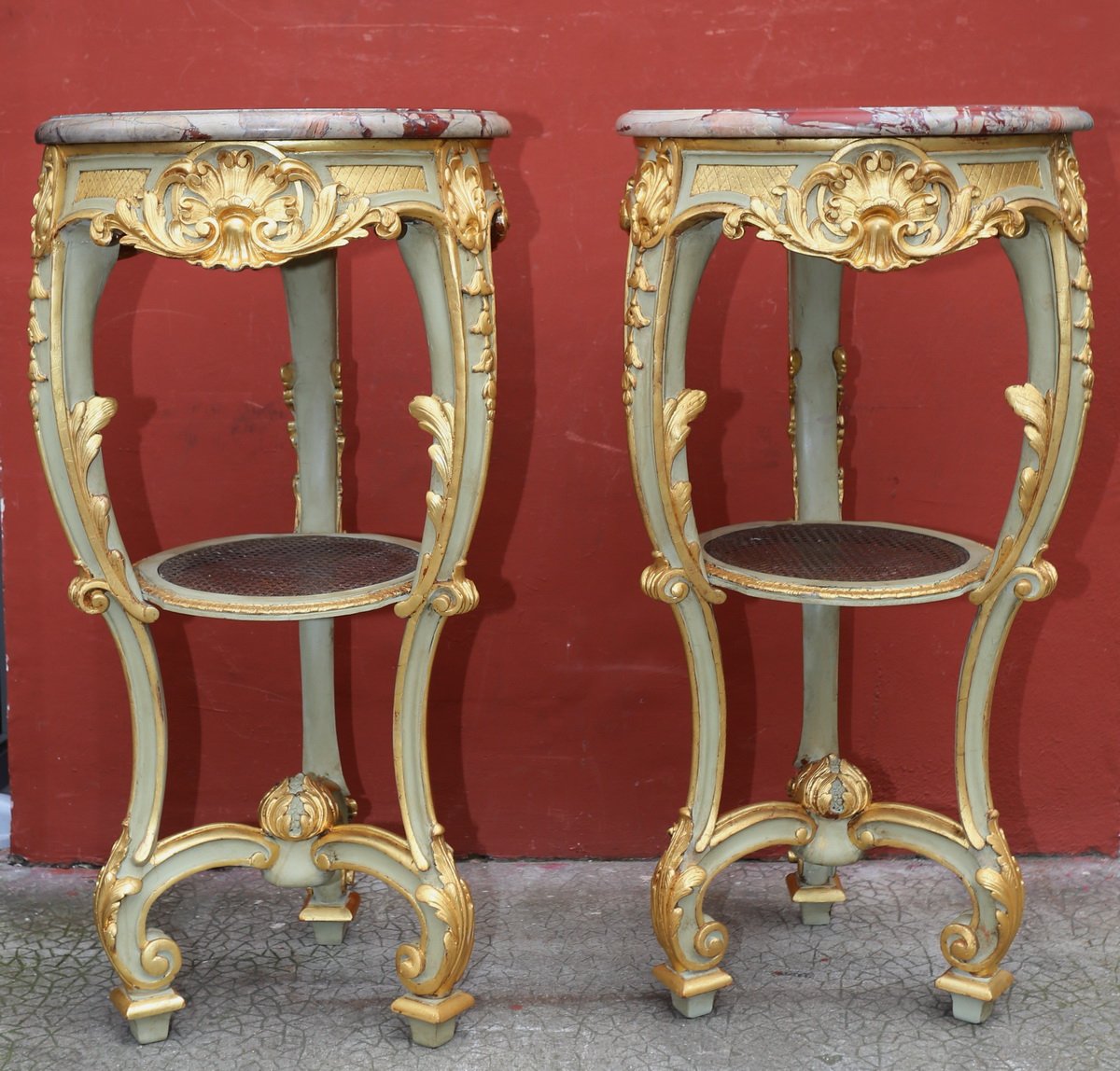 Paire De Selettes Style Louis XV Circa 1860-photo-2