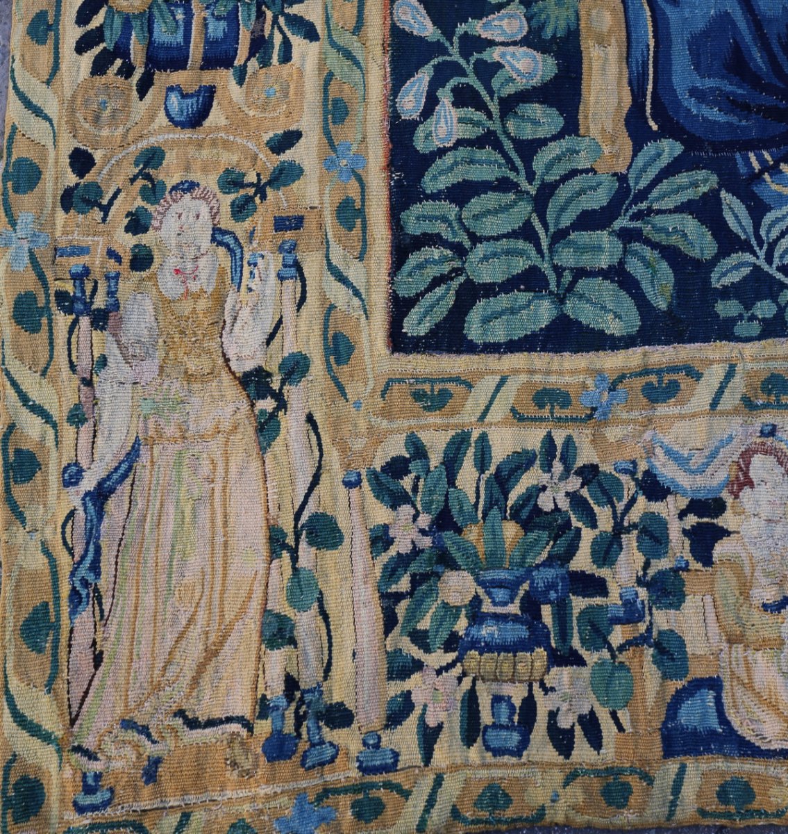 Tapestry Of Flanders-oudenaarde XVIth, King Solomon And Queen Of Sheba.-photo-4