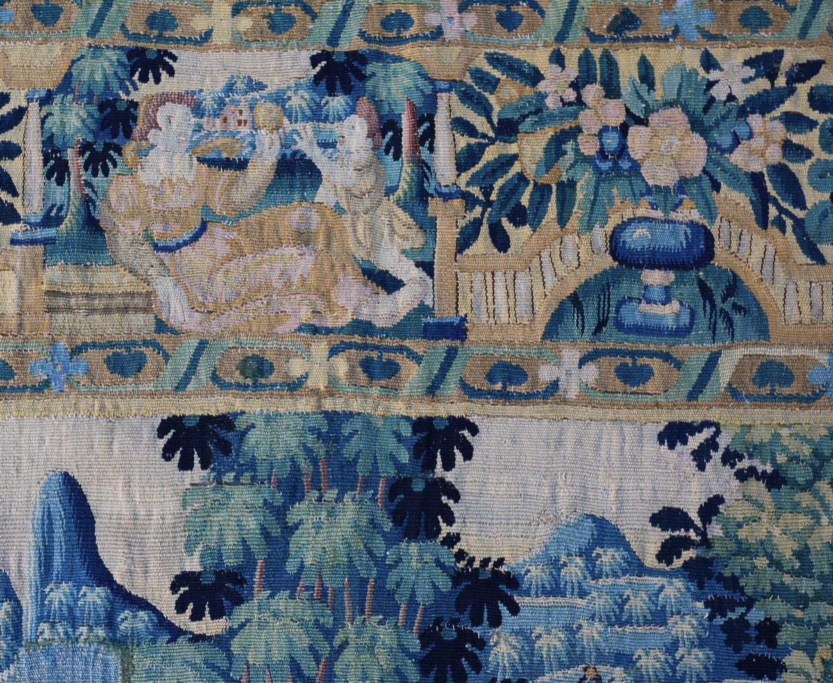 Tapestry Of Flanders-oudenaarde XVIth, King Solomon And Queen Of Sheba.-photo-2