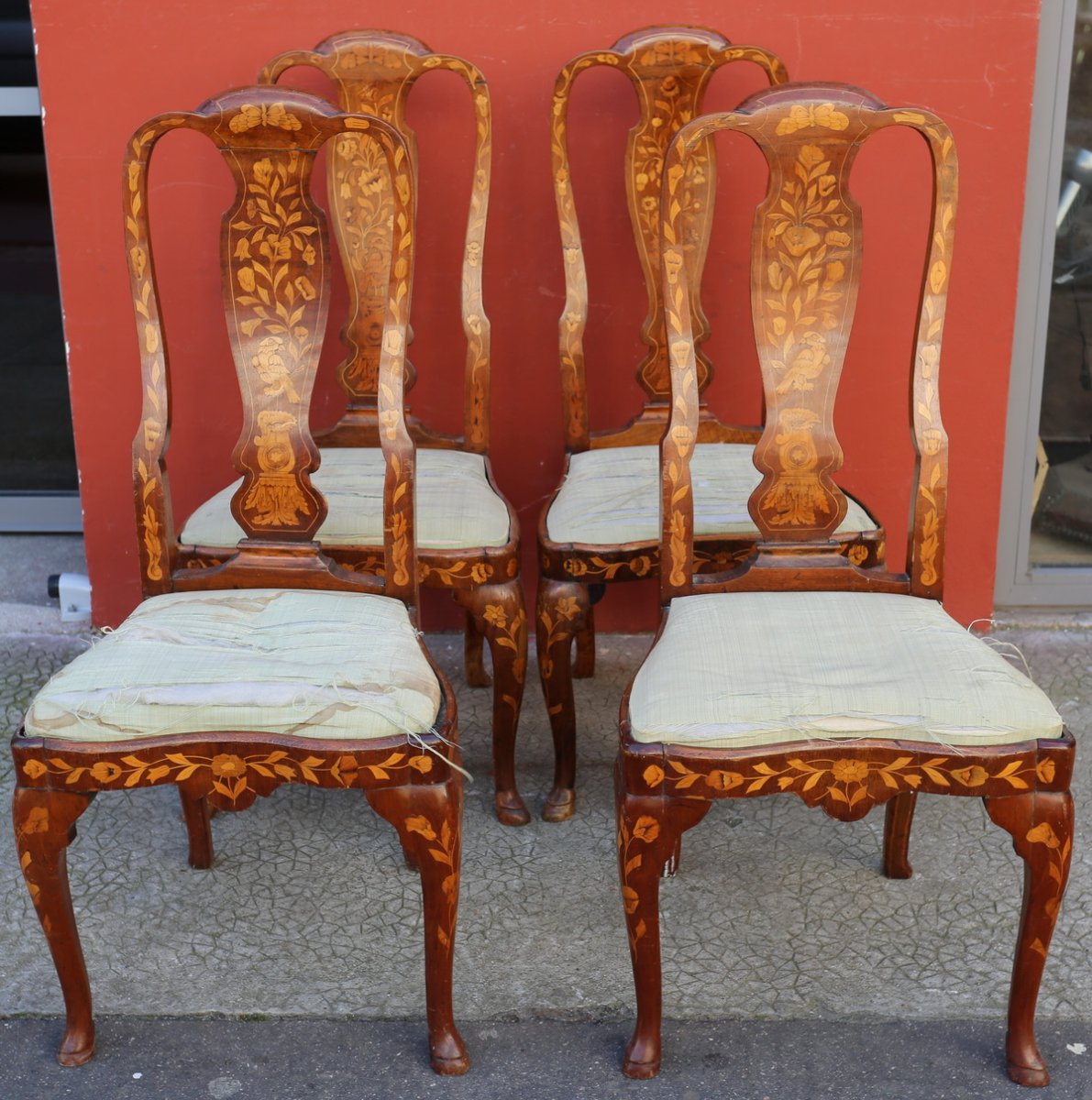 Series Of Four Chairs, Holland Early XIXth.