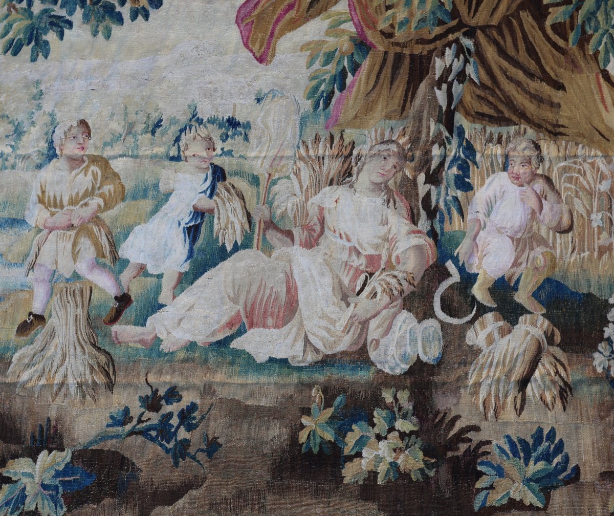 Tapisserie d'Aubusson, Allégorie De l'été.-photo-2