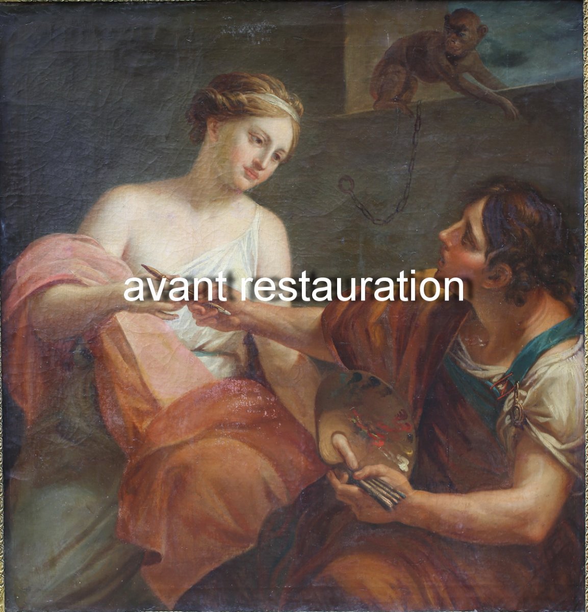 18th Century Italian School, Allegory Of Painting.-photo-2