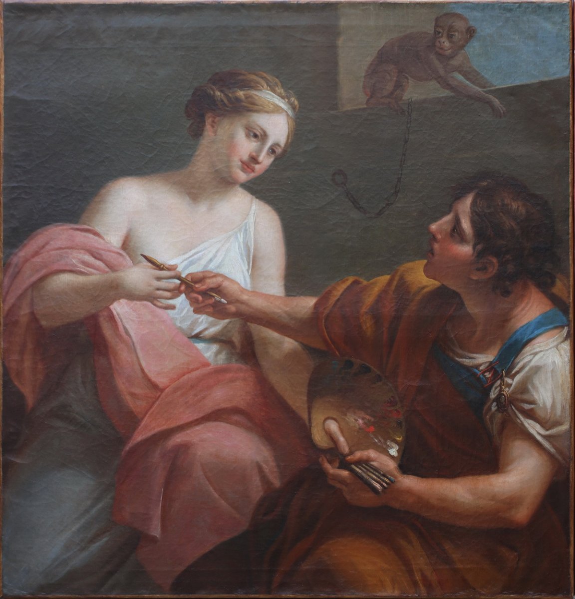 18th Century Italian School, Allegory Of Painting.-photo-3