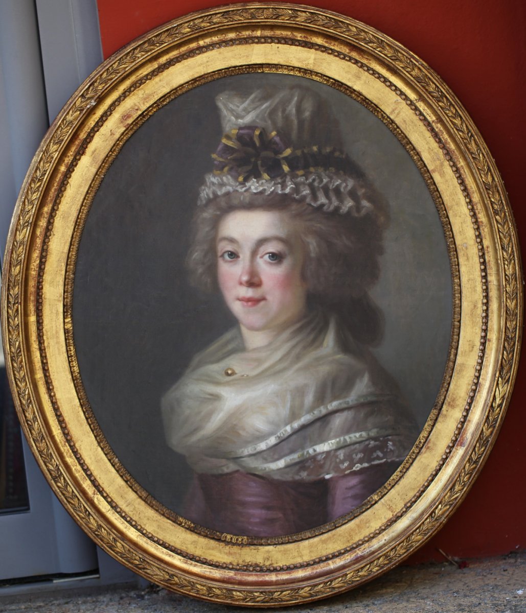 François Louis LONSING 1739-1799 attribué à ,Portraits de Mr Et Mme De Mareilhac.-photo-2