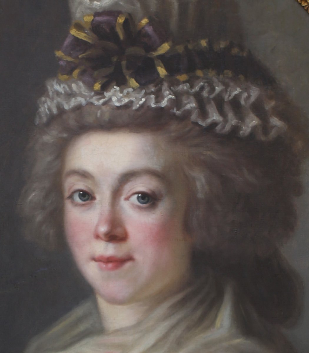 François Louis Lonsing 1739-1799 Attribué à, Portraits De Mr And Mme De Mareilhac.-photo-1