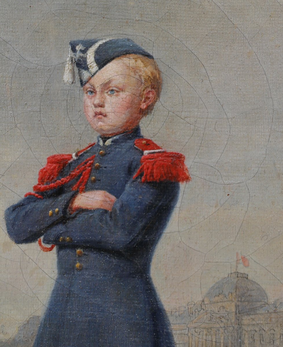 Ecole Française Vers 1850, Jeune Militaire.-photo-2