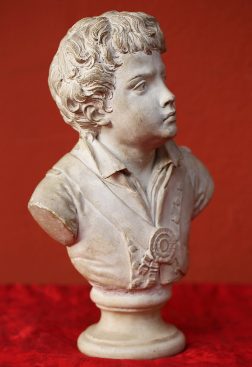 Jean-nicolas Alexandre Brachard 1766-1846 Portrait Bust Of Joseph Viala.-photo-3