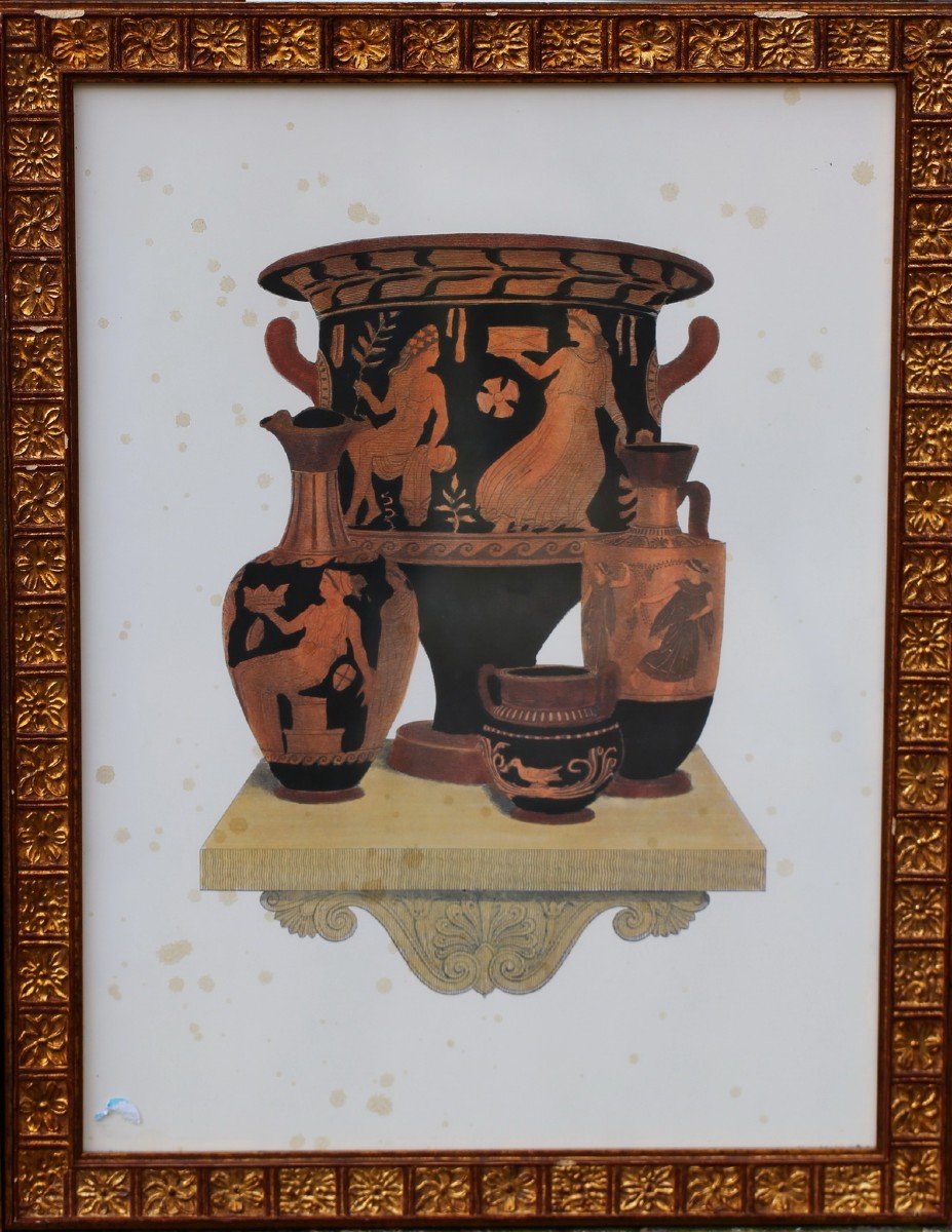 Gravures Fin XIXème Vases Grecs.-photo-4