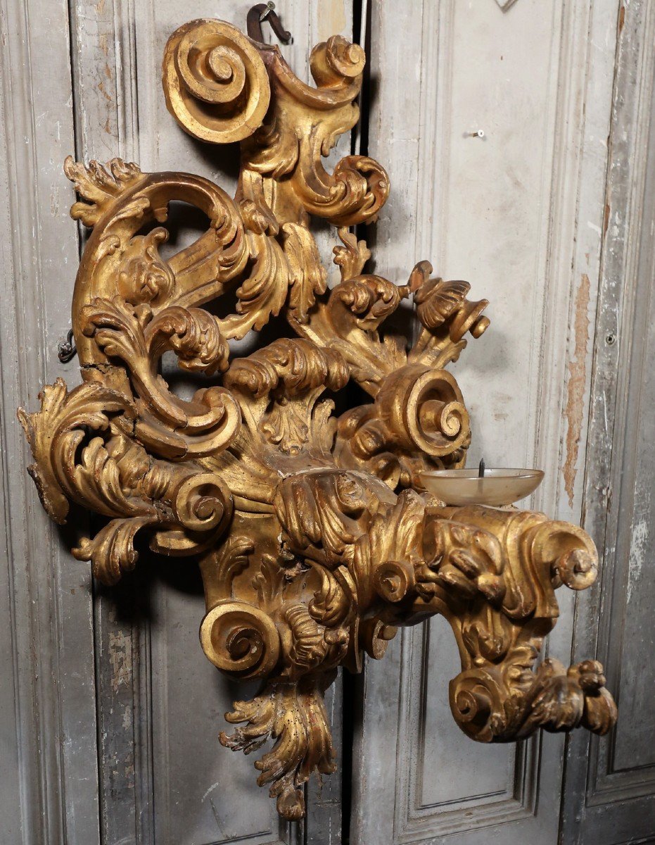 Pair Of Baroque Wall Lights Italy XVIII