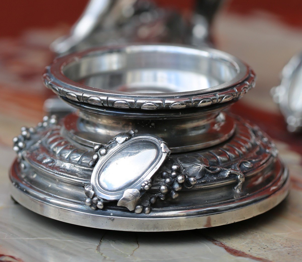 Maison Christofle In Paris, Pair Of Cups Display.-photo-1