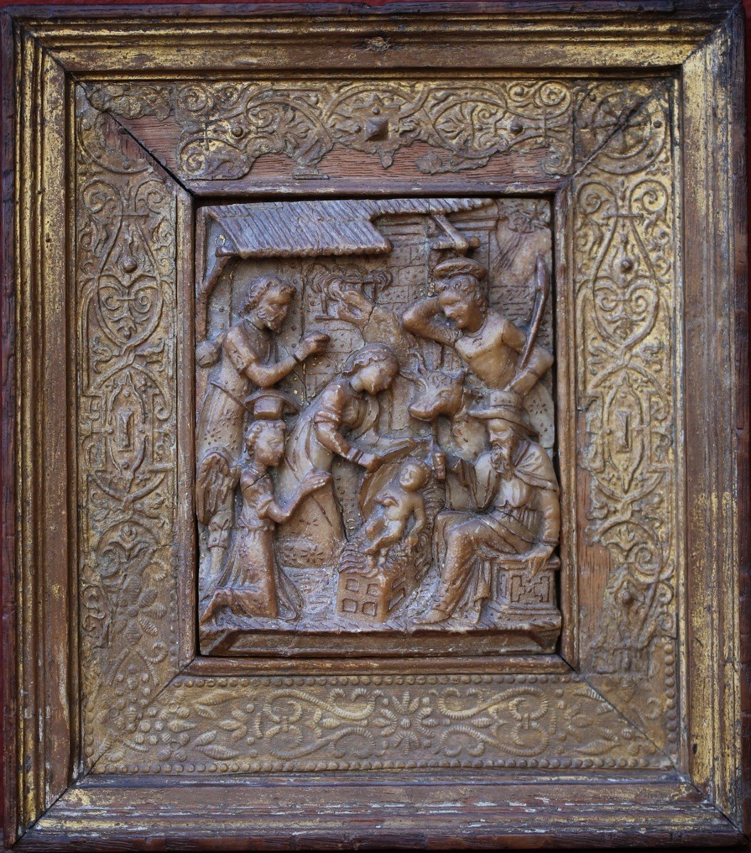 Set Of Nine Alabaster Bas-reliefs Mechelen, Circa 1600-photo-6