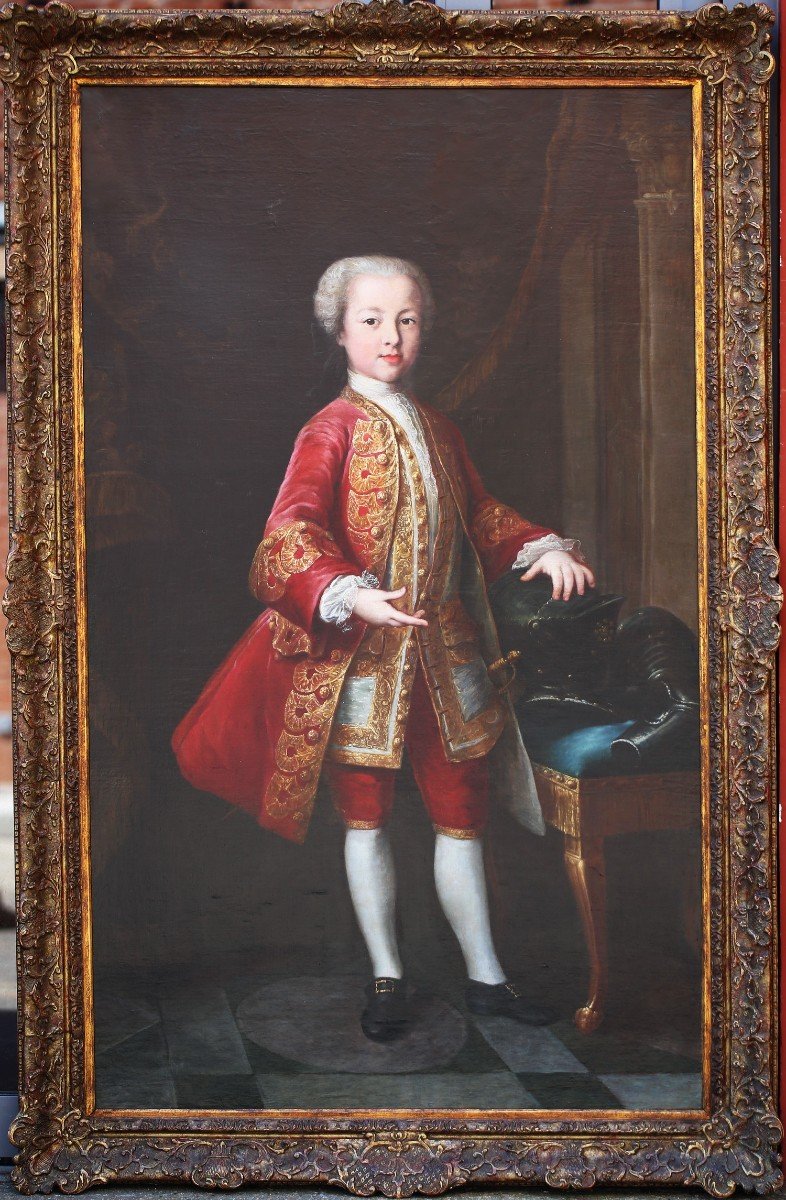 Attribué à Jacopo Amigoni 1682-1752 école Vénitienne, Jeune Prince.-photo-4