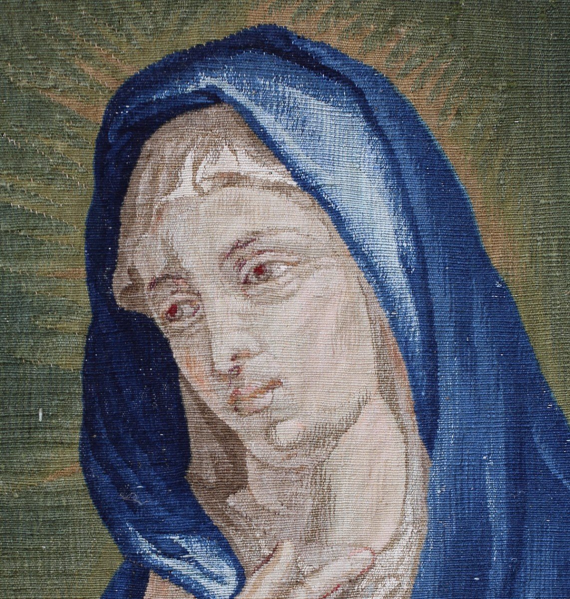 Tapisserie Russie XVIII, Vierge En Prière.-photo-3