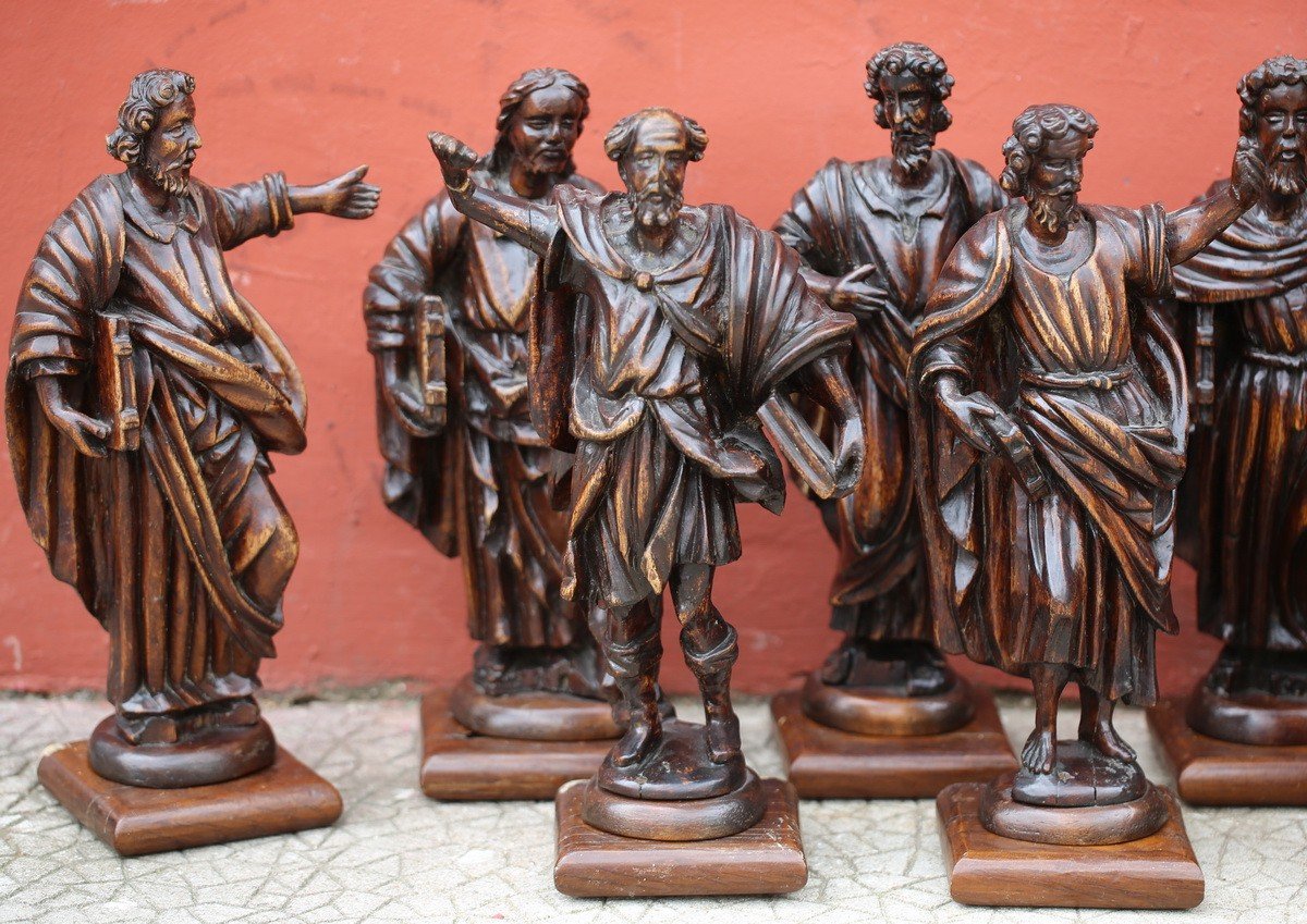 Italian School Of The XVIIIth, Series Of 12 Apostles.-photo-4
