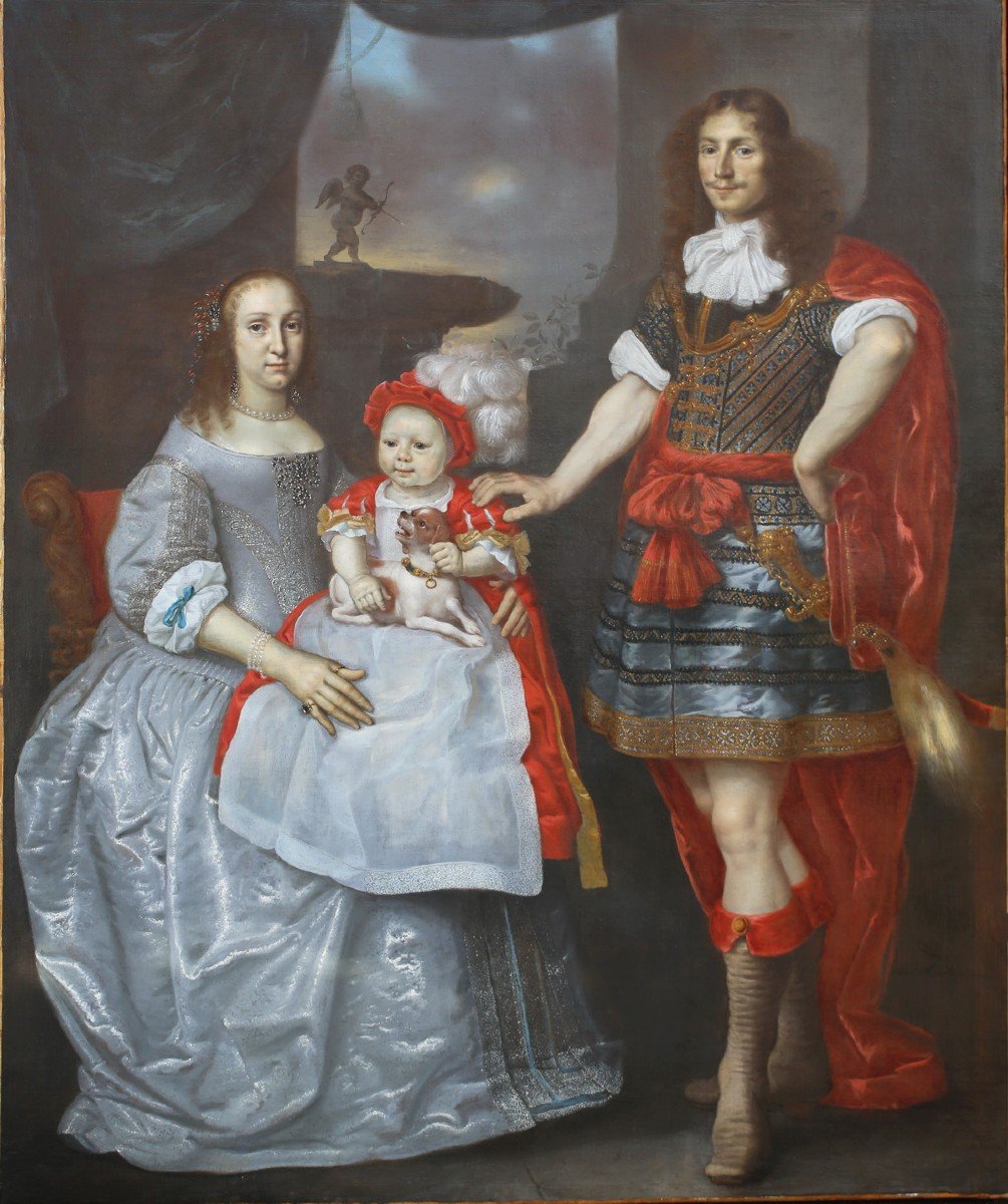 Herkules Sanders 1606-1673,  Portrait De Famille.-photo-2