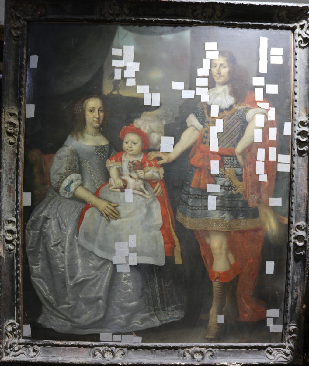 Herkules Sanders 1606-1673,  Portrait De Famille.-photo-1