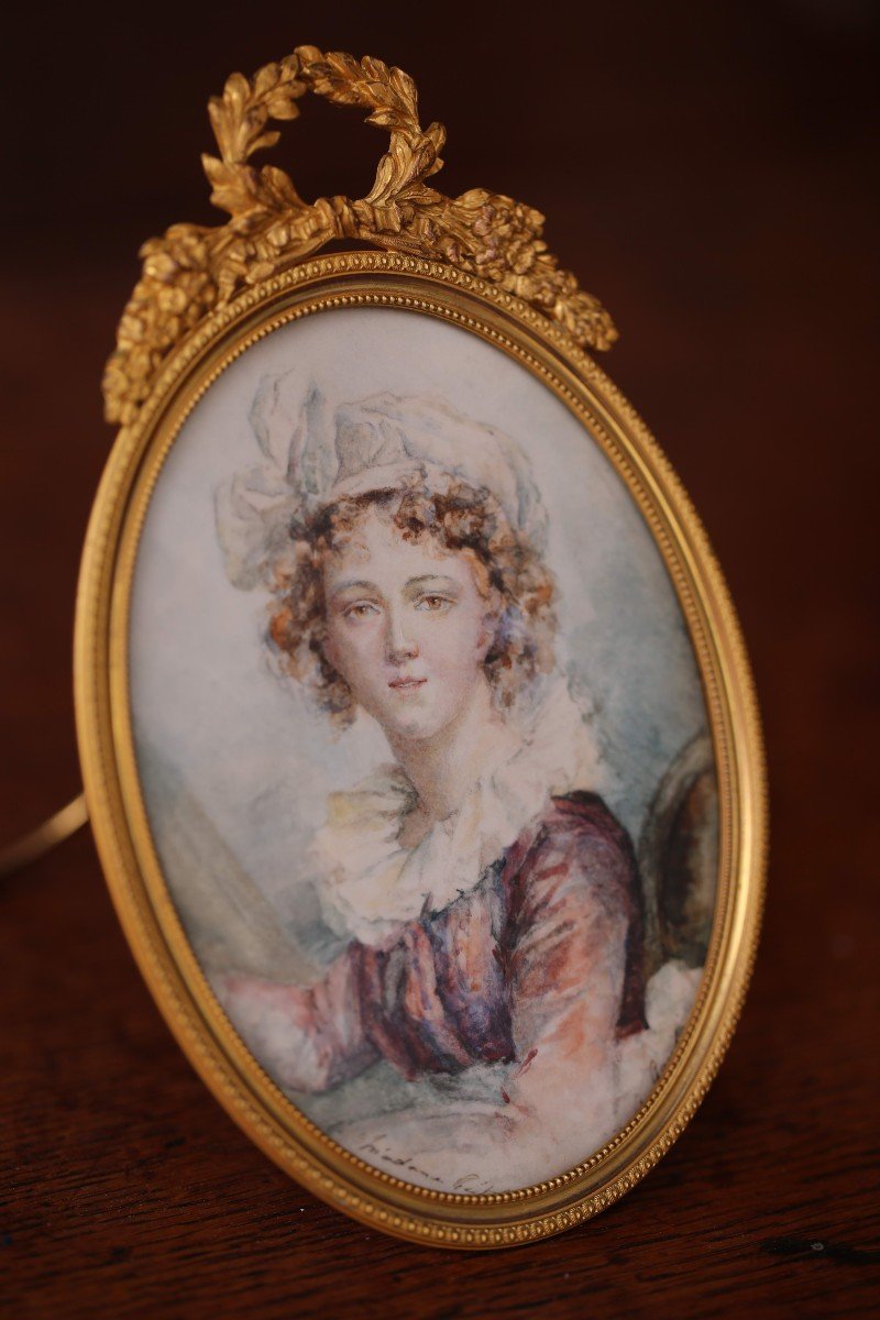 After Louise Vigée Le Brun, Oval Self-portrait