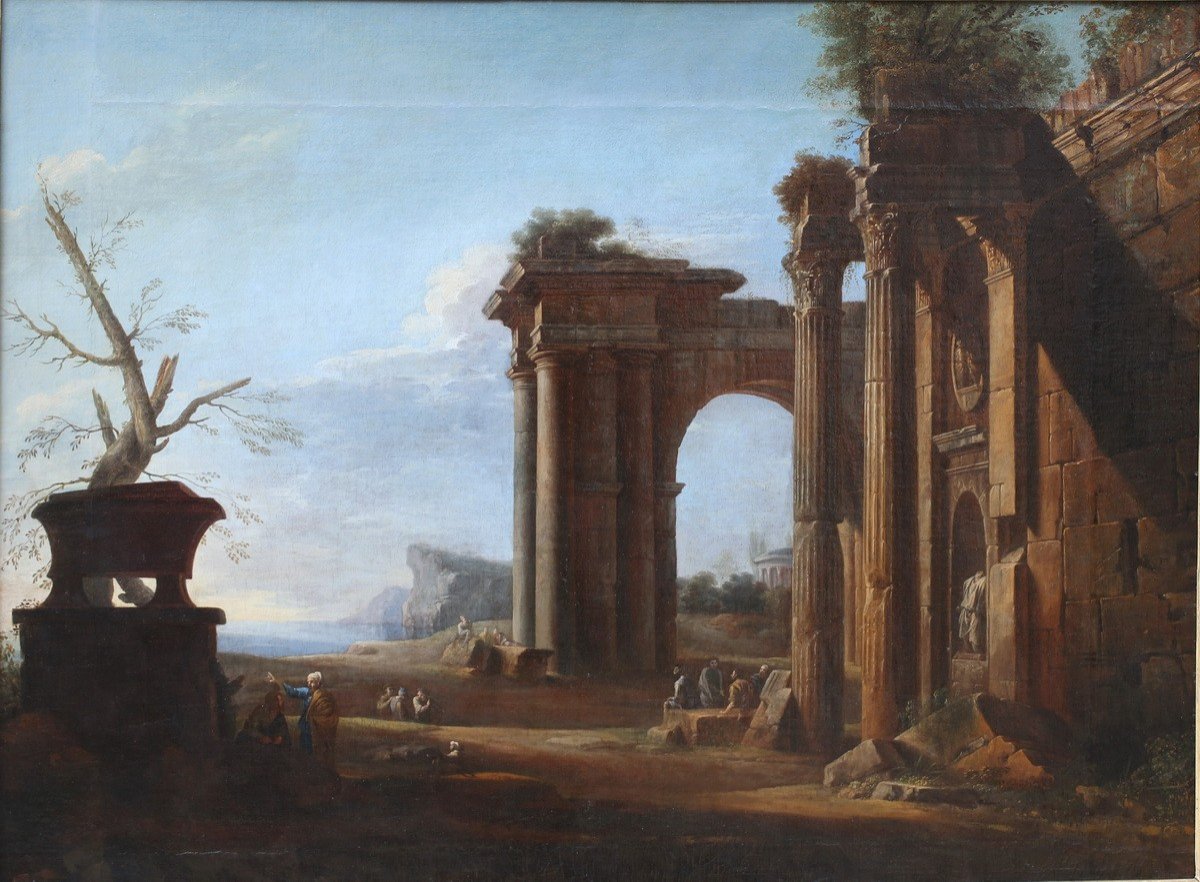 Bartholomeus Breenbergh (1599-1657), Paysage De Ruines Animées -photo-2