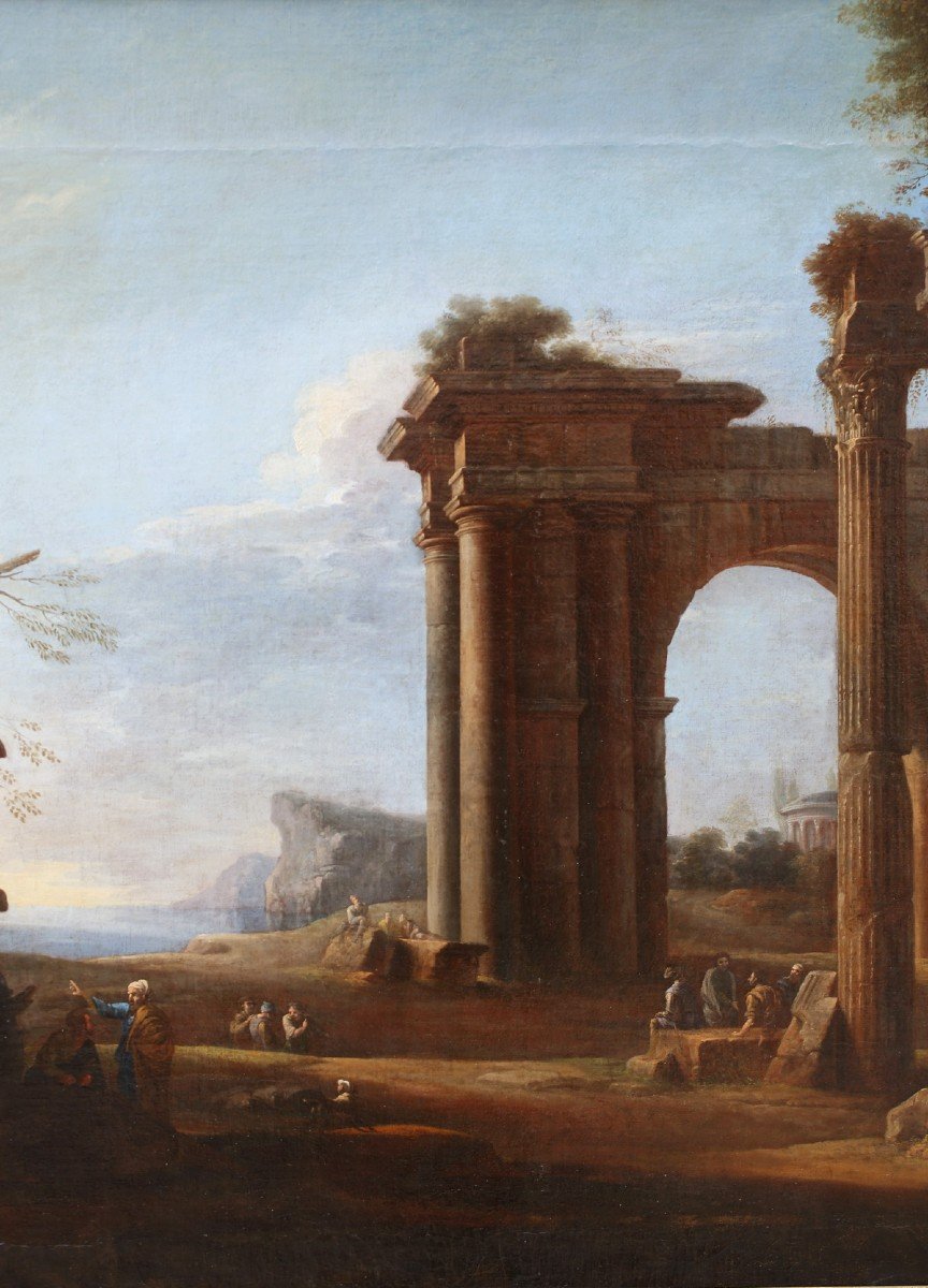 Bartholomeus Breenbergh (1599-1657), Landscape Of Animated Ruins-photo-4