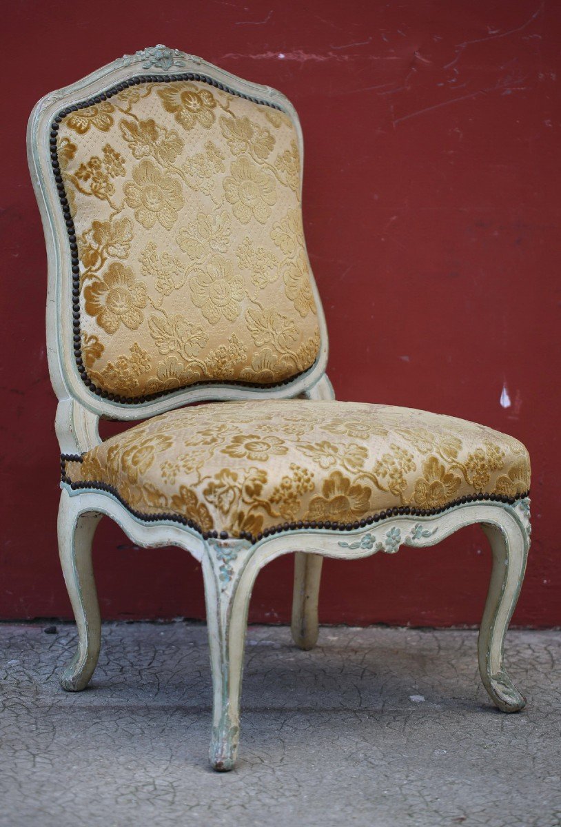 Chaise Chauffeuse d'époque Louis XV-photo-2