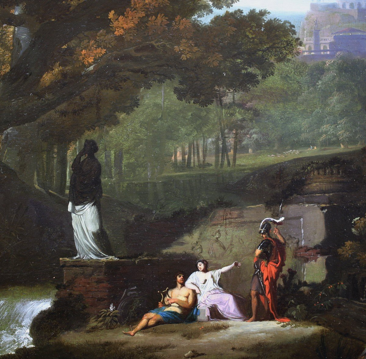 Jean-Louis De Marne (1752-1829), Paire De Paysages Animés Et Ruines Antiques-photo-2