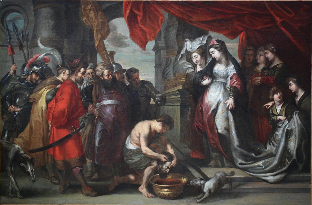 Ecole Française Du XVIII d'Après Rubens, Thomyris Et La Tête De Cyrus.-photo-2