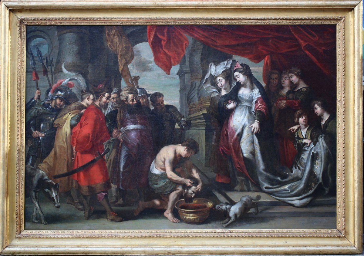 Ecole Française Du XVIII d'Après Rubens, Thomyris Et La Tête De Cyrus.