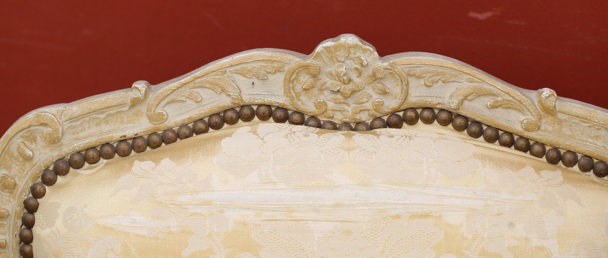 Paire De Chaises à La Reine d'époque Louis XV -photo-1