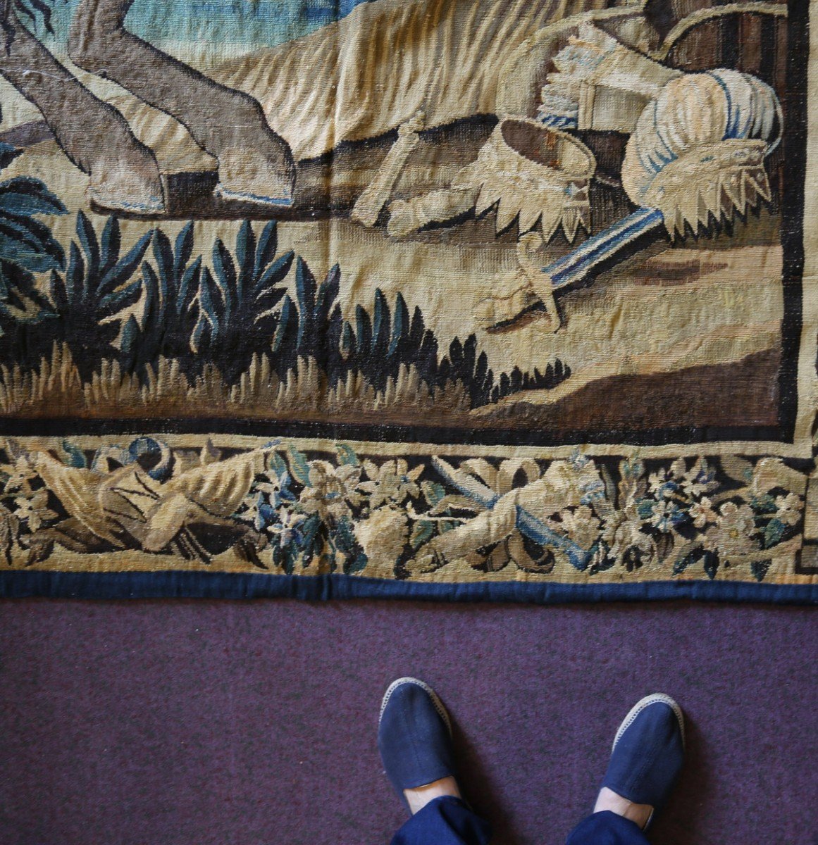 Tapestry, Wool And Silk, Aubusson, Around 1680, From The Cartoon By Charles Lebrun (1619-1690)-photo-2