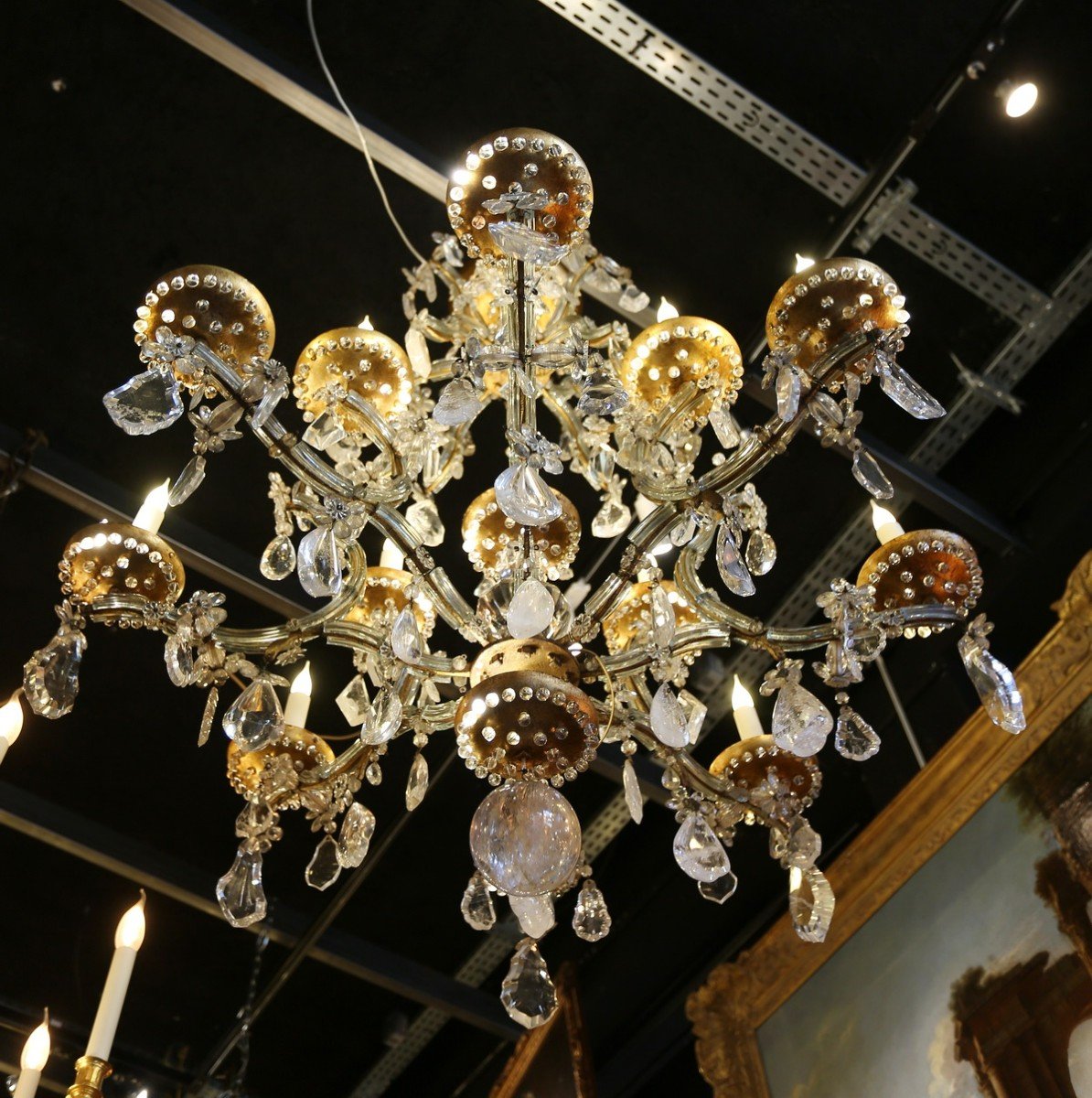 Baguès Attributed To, 16-light Chandelier Circa 1940-photo-2