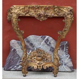 Louis XV Style Console, Signed From Maison Gueret In Paris Circa 1860
