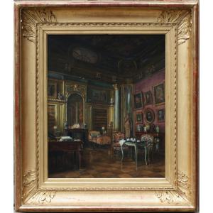 Henry Tenre 1864-1926, Vue d'Intérieur De Salon .