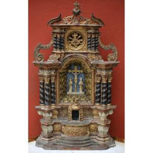 Small Baroque Altarpiece D Seventeenth Time