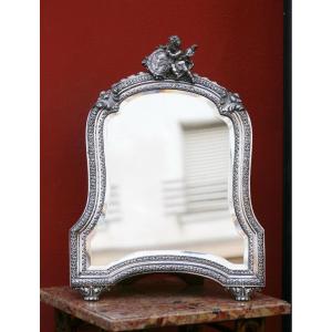 Miroir De Table De Style Louis XVI En Argent